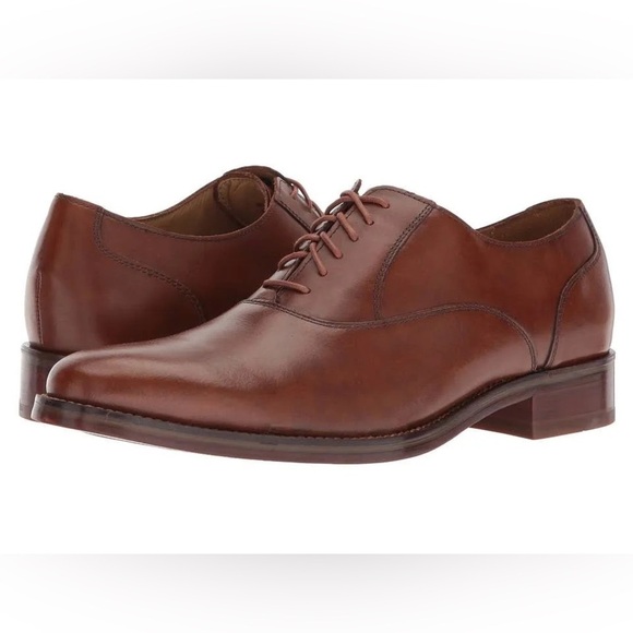 Cole Haan Brown Madison Plain Oxford Lace Up Leather Dress Shoes EUC Size 9.5 - Picture 1 of 11